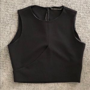 Zara black crop top S